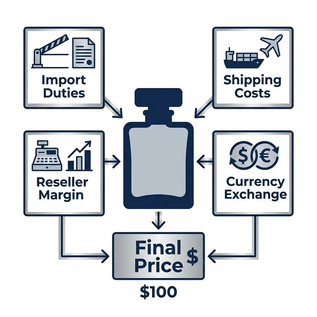 Import duties currency exchange and reseller costs driving up Bleu de Chanel price in Pakistan