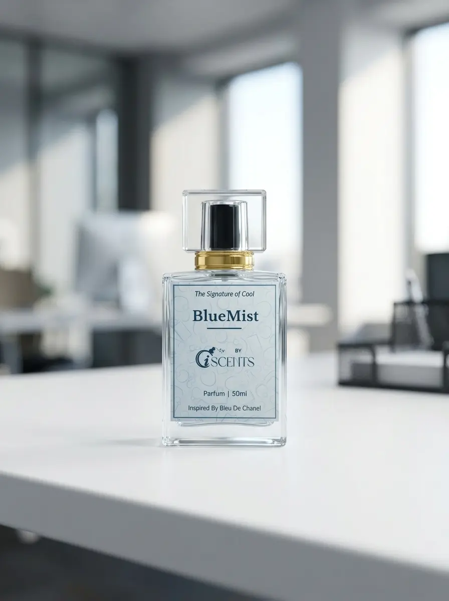 BlueMist fresh citrus woody summer office perfume for men in Pakistan inspired by Bleu de Chanel