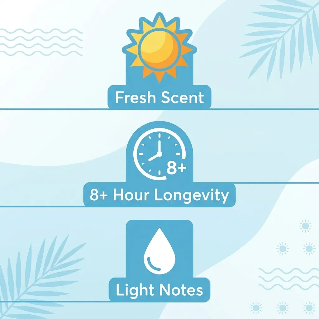 What makes a good summer perfume fresh scent long lasting light notes infographic